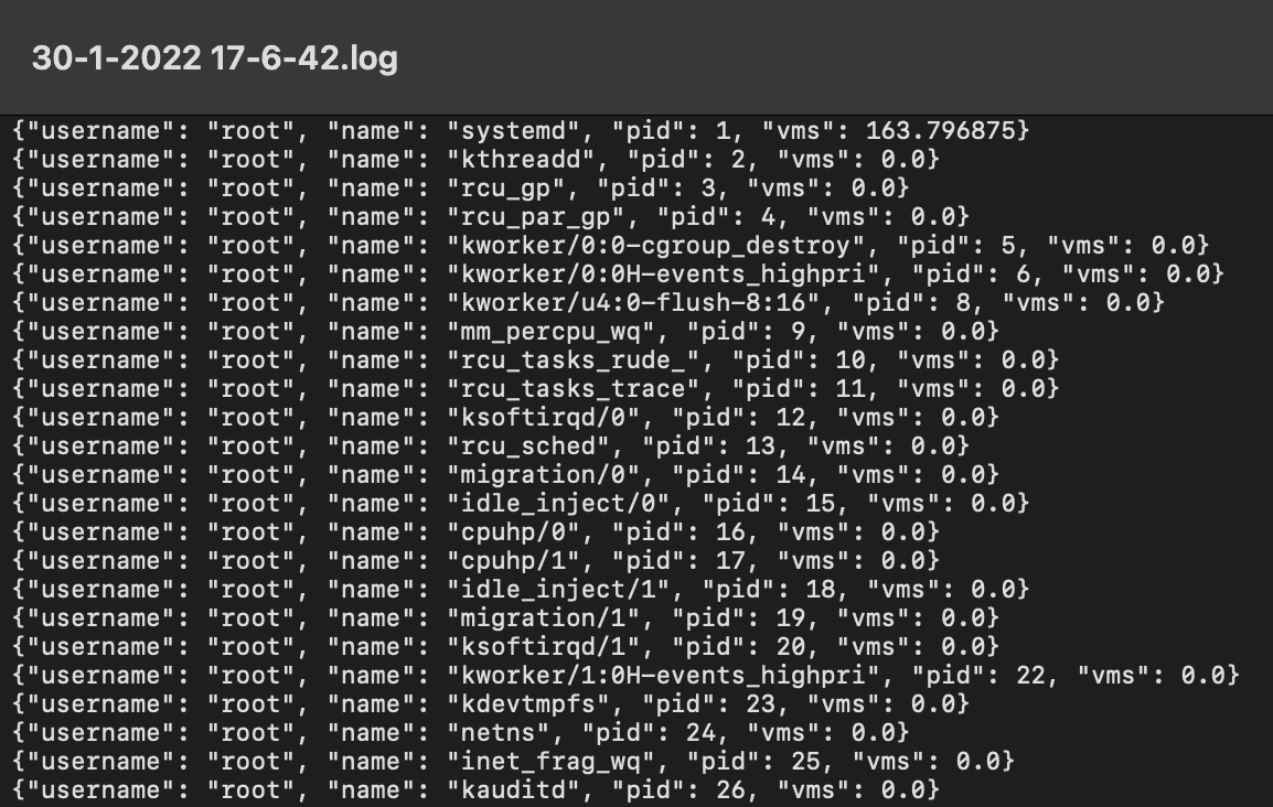 Process Monitor Automation